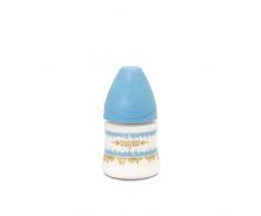 Suavinex Biberon ETHNIC 150ml SILICONE ROND Débit Lent - Turquoise