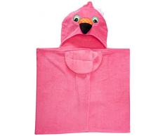 Zoocchini Serviette de Bain Enfant Motif Franny Le Flamand Rose