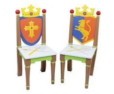 Fantasy Fields par Teamson Knights and Dragons Jeu de 2 Chaises Multicolore