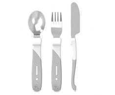 Twistshake 78217 Couverts dapprentissage en acier inoxydable Blanc 12 mois