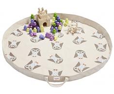 3 Sprouts Tapis de Jeu-Sac de Rangement pour Jouets Chouette