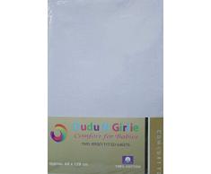 Dudu N pour lit bébé en jersey de coton Drap-housse, Blanc, 2 pièces