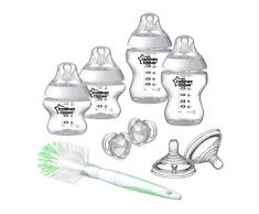 Tommee Tippee Biberon Kit Naissance Closer to Nature, Valve Anti-Colique, Tétine Souple, Transparent