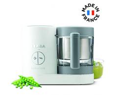 BÉABA, Babycook Néo, Robot Bébé 4 en 1 Mixeur-Cuiseur, Diversification alimentaire, Petits pots bébé maison, Cuisson Vapeur Douce, Made in France, Bol Verre et Cuve Inox, White/Silver