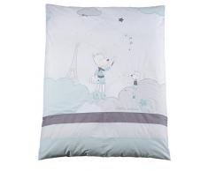 Sauthon Luluchéri Housse de Couette + Taie Oreiller Bleu 100 x 135 cm