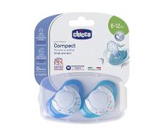 Chicco Physio Active Sucette en Silicone ,6-12 Mois , 2 Pièces (Couleurs Assorties)