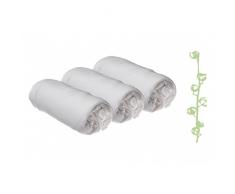 Lot de 3 Draps housse Coton Bio pour lit bébé 60x120-2 coloris disponibles (Blanc)