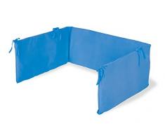 Pinolino Tour de lit avec fermeture à glissière en jersey pour lit pour bébé (Bleu)