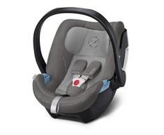CYBEX Gold Siège Auto Coque Aton 5, Réducteur Nouveau-Né Inclus, De la Naissance à 18 Mois Environ, 13 kg max., Manhattan Grey