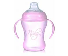 Natural Touch Gobelet Rose 240ml anses Bec Silicone souple anti-goutte