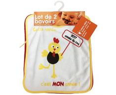 Babycalin Lot de 2 Bavoirs Motif Nouvel An Chinois 1er Âge