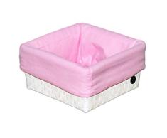 Kuli-Muli 14721 Panier de toilette avec revàªtement Rose 26 x 26 cm