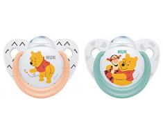 Tétine Nuk Disney Winnie lOurson en silicone - Forme orthodontique - Protège les dents - Lot de 2