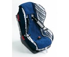 Ideenreich 19639 – Luftikul Housse de protection en tissu éponge pour sièges auto pour enfant Bleu avec Noir