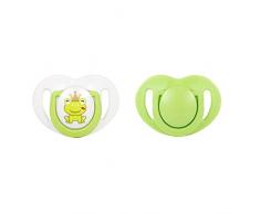 Mamajoo MMJ3756 Lot de 2 tétines orthodontiques en silicone 0+ M Vert