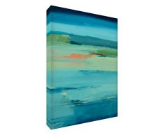 Feel Good Art VJ-TRANQUILITY1216-15AQUAIT Tranquillità Azur Tableau de galerie sur Toile, Peinture Abstraite Originale, Artiste Val Johnson 78 x 115 cm Multicolore