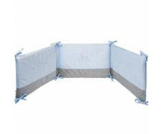 Noukies Tour de Lit Bleu Cocon/Gris Motif Poudre dEtoiles