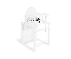 Pinolino 151408 Kombi Chaise hauteNELE, laqué blanc