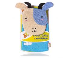 XKKO CTNBG025A Gant de Toilette avec Marionnette 100% Coton Multicolore