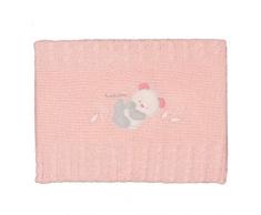 Andy & Helen 2/558cd03 _ r Couverture Berceau Brodé Fil Coton, Rose
