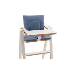 SUPAflat - Coussin dAssise Confort en Coton - Coussin Réducteur pour Chaise Haute SUPAflat - Blue Velvet