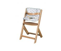 Schardt Chaise Haute Domino III Naturelle avec Coussin de Chaise Big Stars Mint