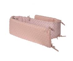Roba Tour de lit Lil Planet pour lit bébé avec bordure de lit pour lit bébé Terry Dot, en coton biologique ultra doux certifié GOTS 170 x 15 cm, pour lit bébé 60 x 120 cm ou 70 x 140 cm, rose