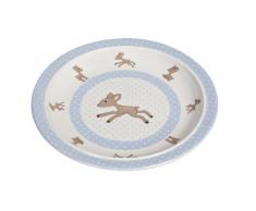 Lässig Assiette avec coque en silicone Bleu clair