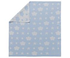 Couverture réversible bleu en coton italien pour bébé - Lorena Canals - BLC2