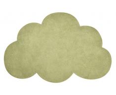 TAPIS COTON LILIPINSO (64X100CM) - FORME NUAGE COLORIS - PALM GREEN
