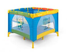 Milly Mally – Parc avec optimale circulation de lair, Guêpe trou + matelas et housse Multicolore