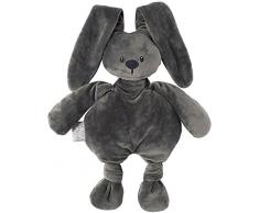 Nattou Peluche Lapin Lapidou, Compagnon dès la Naissance, 36 cm, Gris anthracite