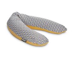 Snoozzz Coussin dallaitement Coussin de maternité Coussin de grossesse - avec housse en coton déhoussable et lavable – 185 cm - Remplissage : microbilles légères et silencieuses – Yucatan