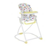 Badabulle Chaise Haute Jaune Compacte et Multipositions pour Bébé