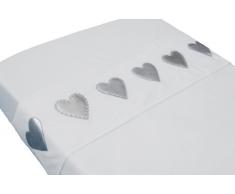 Taftan Drap de Lit Coeur blanc (100 x 80 cm) - Blanc