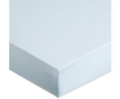 Lot de 3 Draps housse Bambou pour lit bébé 60x120-6 coloris disponibles (Ciel)