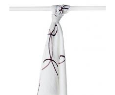 XKKO bmb09 0016 a Couche Serviettes à langer Bambou, allaiter, comme tapis ou couverture légère, couches 90 x 100 cm, marron