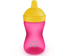 Philips Avent SCF803/04 Tasse à bec dur 300 ml Jaune/Rose avec capuchon de protection 12 Mois+