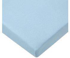 Lot de 3 Draps housse Coton pour lit Bébé 60x120-8 coloris disponibles (Ciel)