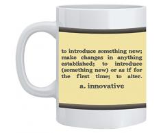 Feel Good Art brillant Mug en céramique Motif typographie moderne (Tons Crème, dinnover)