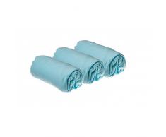 Lot de 3 Draps housse Coton pour lit Bébé 50x100-6 coloris disponibles (Turquoise)