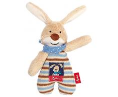 sigikid, 47891 garçon, hochet en tissu lapin, beige/bleu, Semmel Bunny