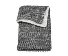 Meyco 2754080 Winter Relief Mix Couverture tricotée pour bébé Gris foncé 100 x 150 cm