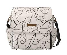 Petunia Pickle Bottom Boxy Backpack, sac à dos maternel avec matelas à langer taille unique blanc