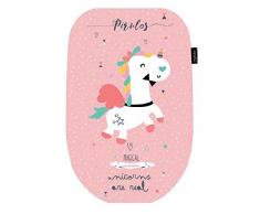 Pirulos 70913204 Matelas groupe 0 en microfibre Motif licorne Rose