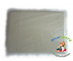 BlueberryShop Lot de 2 draps-housses en tissu éponge pour lit denfant ou lit de bébé, 120 cm de long x 60 cm de large, crème