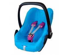 ByBoom - Housse d’été universelle en coton pour siège auto ou cosy, par ex. Maxi Cosi CabrioFix, City, Pebble - Conçu en Allemagne, fabriqué dans lUE, Bleu