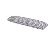 LULANDO SleepSide Oreiller coussin pour dormir en position latérale, Sleepside 120x40cm ou 145x40cm , coton/microfibre, Couleur: Grey Diamonds / White
