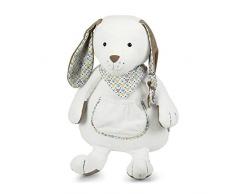 Sterntaler Peluche Waldis Hoppel, Hochet Intégré, Pour Bébé dès la naissance, 50 cm, Blanc/Brun