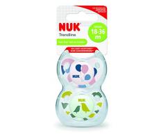 NUK Trendline Sucettes Set de 2 pour Fille - Multicolore - 18-36 Mois